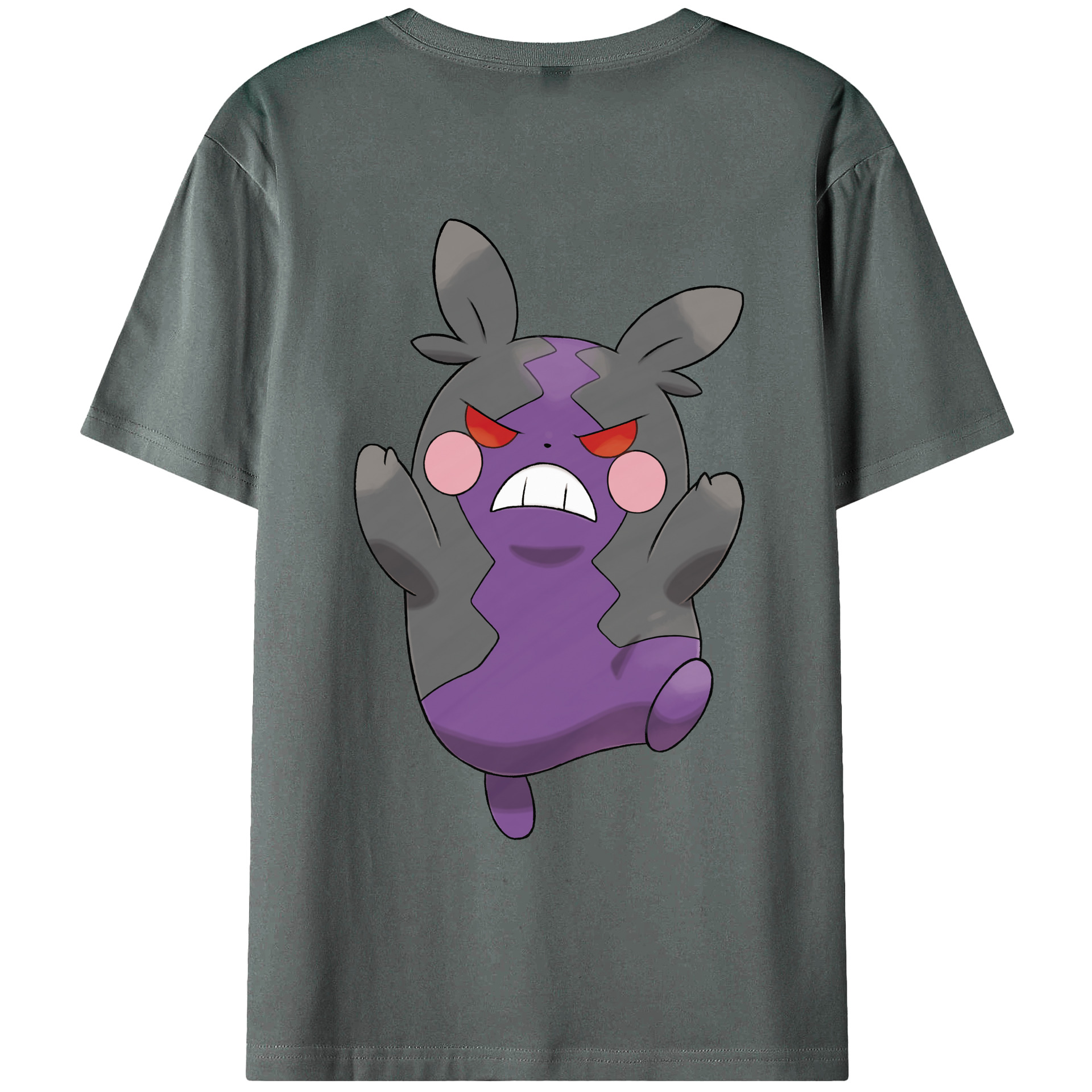 （画像用） ポケットモンスター Pokémon 綿100％ メンズ半袖Tシャツ（バックプリント） 通気性